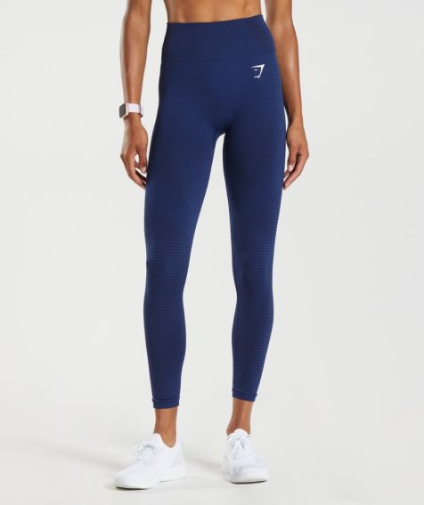 Women's Gymshark Vital Seamless 2.0 Leggings Blue | CA 560A87